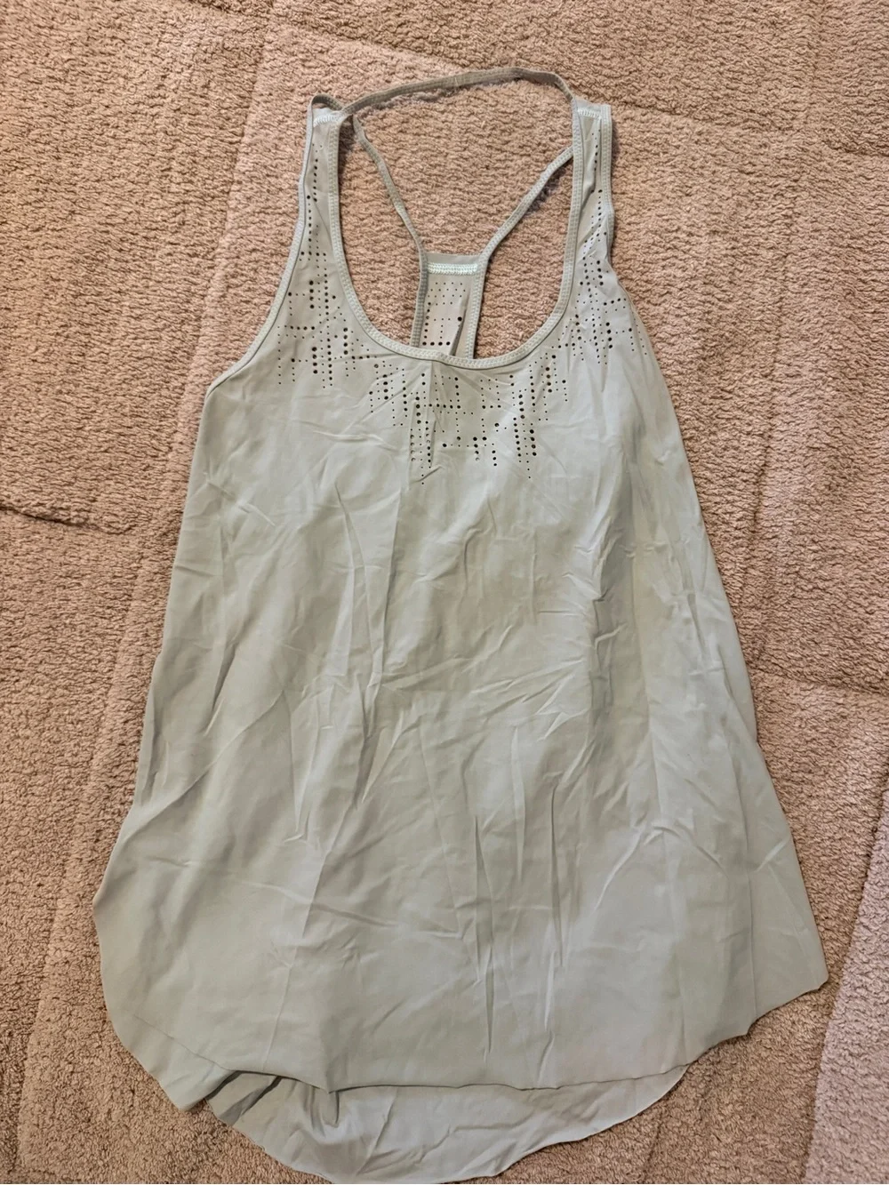 Lululemon Light Blue Laser-Cut Racerback Tank